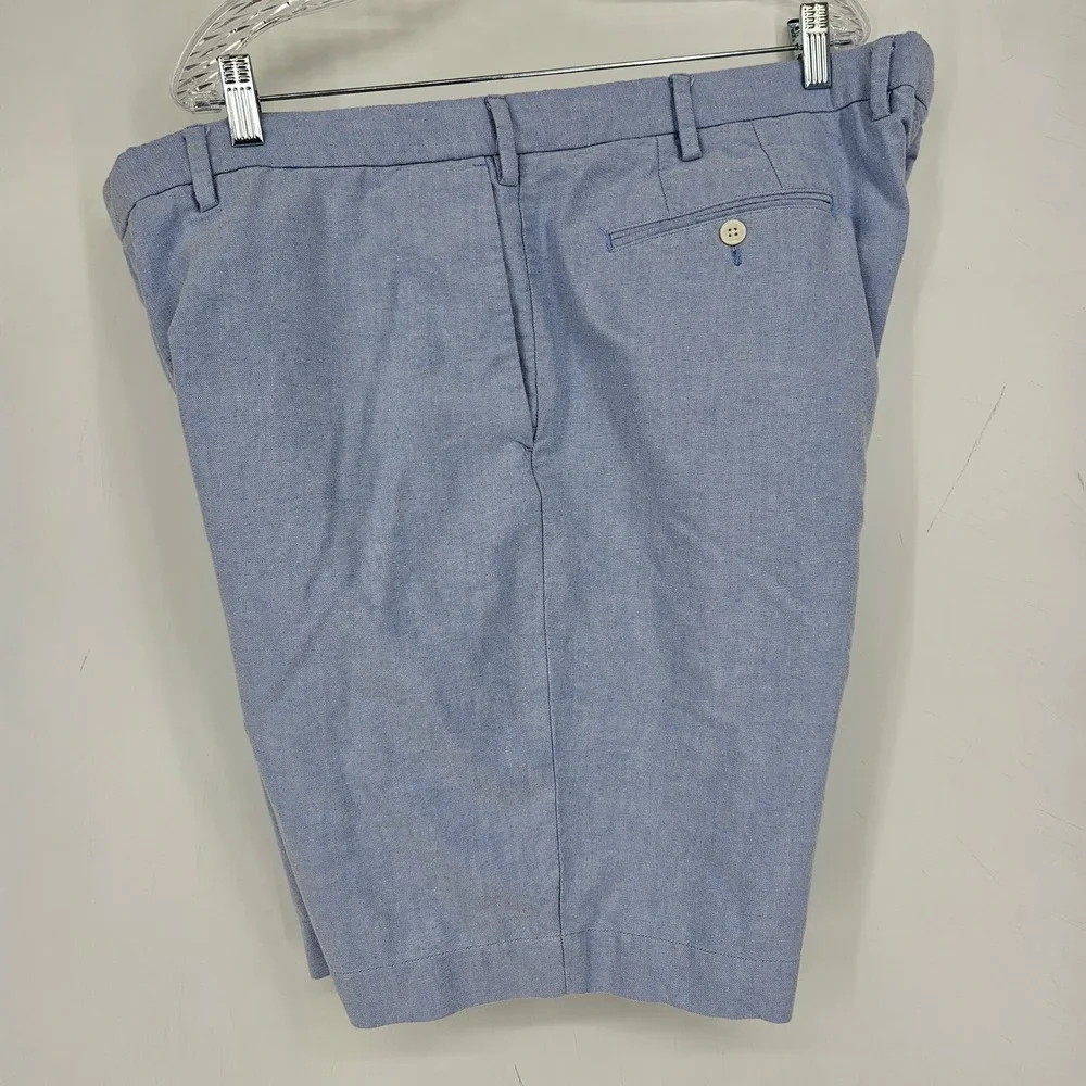 Vintage Polo Ralph Lauren Shorts Mens 42T Chino Classic Blue Flat Front Oxford